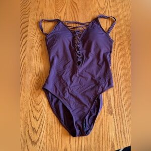 NWT Bleu/Rod Beattie Size 14 Aubergine one piece  Swimsuit